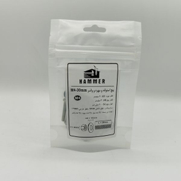 پیچ و مهره و واشر هامر مدل استوانه کد M4-30mm بسته 75 عددی