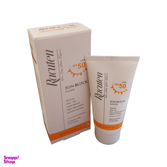 کرم ضد آفتاب بدون رنگ راکوتن مدل SPF 50 مناسب پوست چرب و مختلط حجم 50 میلی لیتر