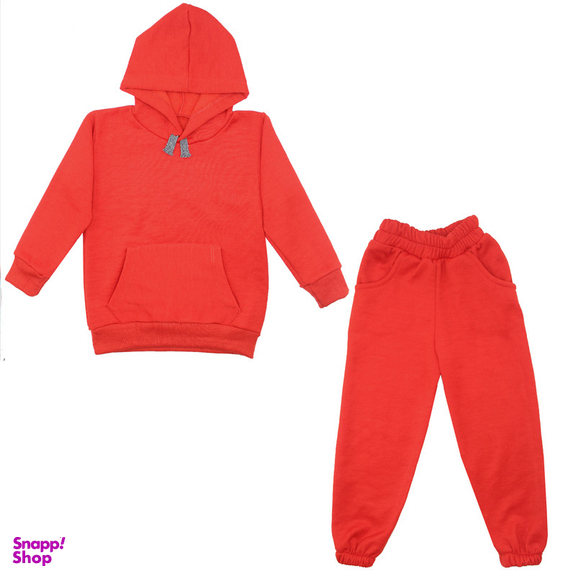 ست هودی و شلوار پسرانه مدل S01 رنگ قرمز