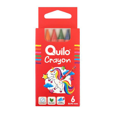 مداد شمعی کوییلو طرح اسب شاخدار کد Q-644535-Unicorn بسته 6 عددی