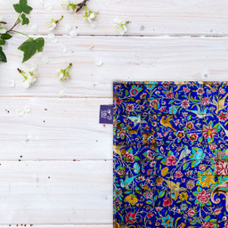کاغذ کادو ترمه طراحان ایده مدل کاشی گل و مرغ کد TRM515