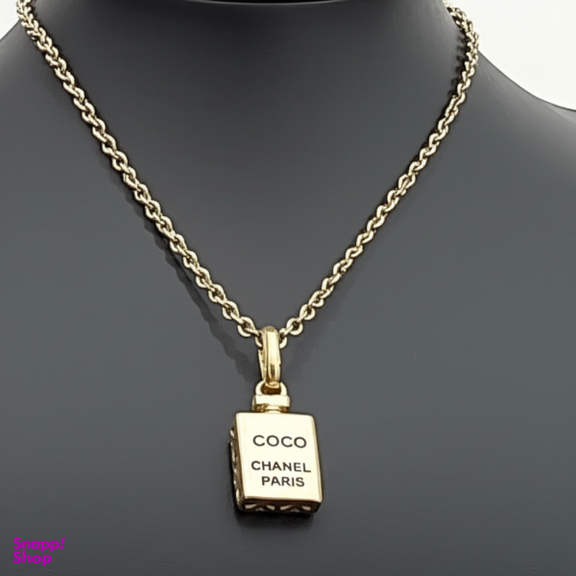 آویز گردنبند طلا 18 عیار زنانه مدل Coco Chanel