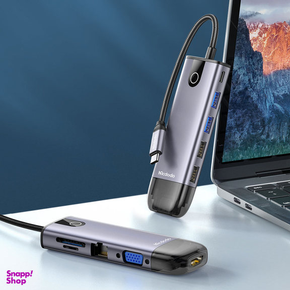 هاب 10 پورت USB-C مک دودو مدل HU-7420 طول 15 سانتی‌ متر