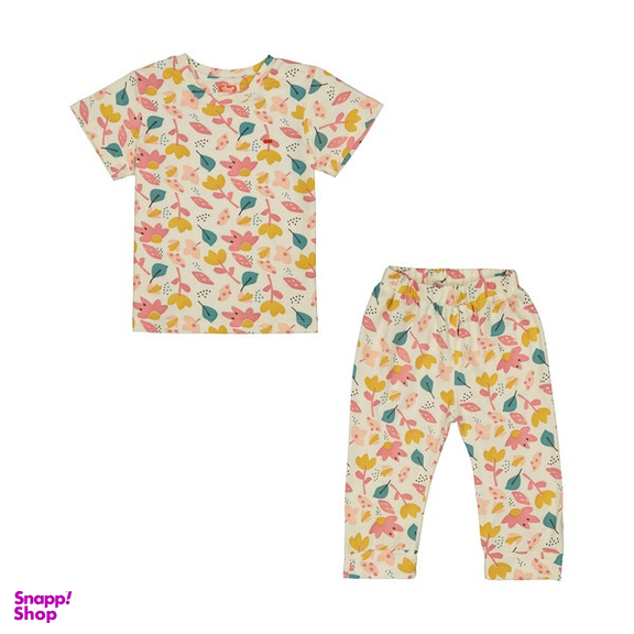 ست تیشرت و شلوار راحتی دخترانه مادر مدل رز رنگ سفید