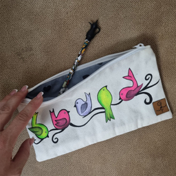 جامدادی طرح پرنده های رنگی