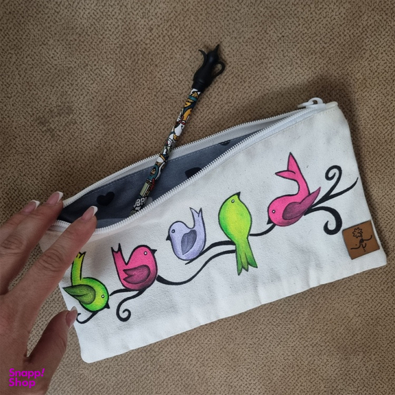 جامدادی طرح پرنده های رنگی