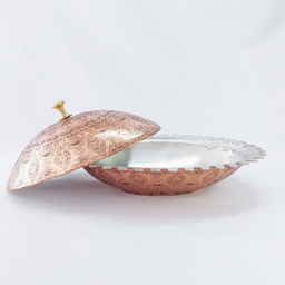 کره خوری مسی قلم زنی کد ZH311