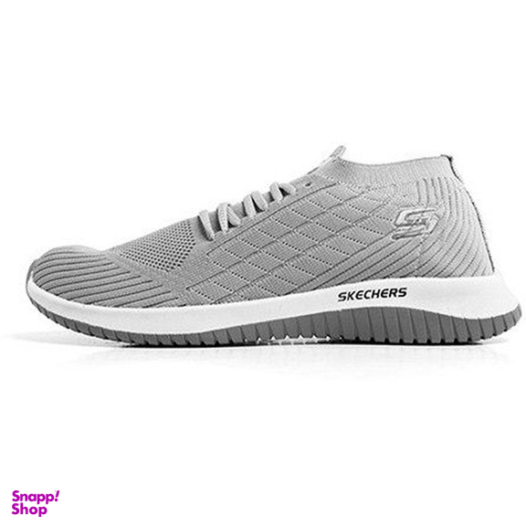 کفش پیاده روی زنانه طرح اسکیچرز بافت کد 286966 رنگ طوسی روشن