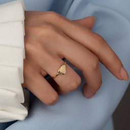 انگشتر طلا 18 عیار زنانه جواهری سون کد 4636