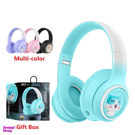 هدفون بی سیم بلوتوثی طرح گربه مدل AKZ-08