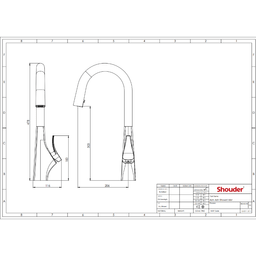 شیر ظرفشویی شودر شاوری مخفی فنری مدل آیدر کد ‎201080000009