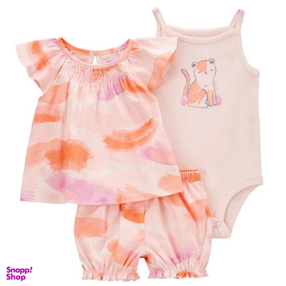 ست پیراهن و بادی و شلوارک نوزاد کد 2285