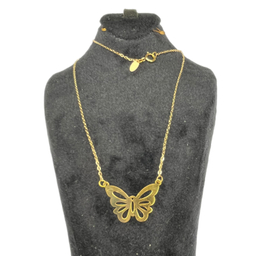 گردنبند طلا 18 عیار زنانه طرح پروانه کد 19