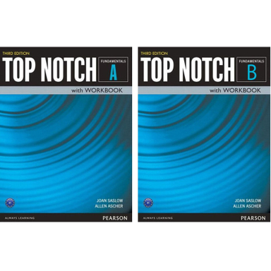 کتاب Top Notch Fundamentals Third Edition اثر Joan Saslow and Allen Ascher انتشارات Pearson مجموعه دو جلدی به همراه سی دی