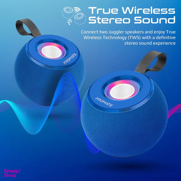 اسپیکر بلوتوثی قابل حمل پرومیت مدل JUGGLER.BLUE