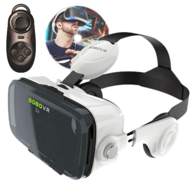 عینک واقعیت مجازی بوبو مدل Bobo VR Z4 به همراه دسته بازی و لوح فشرده بازی‌ ها و فیلم‌ ها