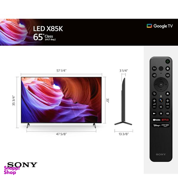 تلوزیون ال ای دی هوشمند سونی مدل KD-65X85K سایز 65 اینچ