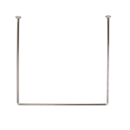 میله پرده حمام پیسو مدل U سایز 90x90 سانتی متر