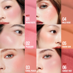 رژ گونه مایع او تو او مدل Misty‌ رنگ sunset red 06