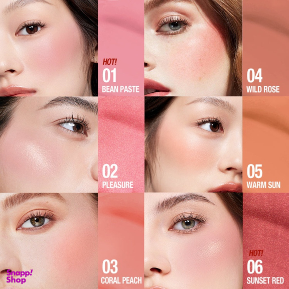 رژ گونه مایع او تو او مدل Misty‌ رنگ sunset red 06