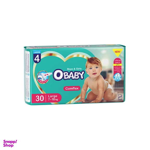 پوشک کودک او بیبی سایز 4 بسته 30 عددی