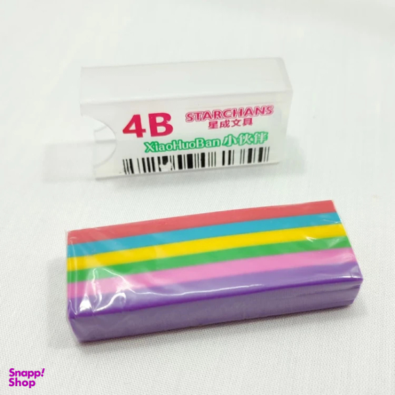 پاک کن مدل عطری 4B طرح رنگین کمانی