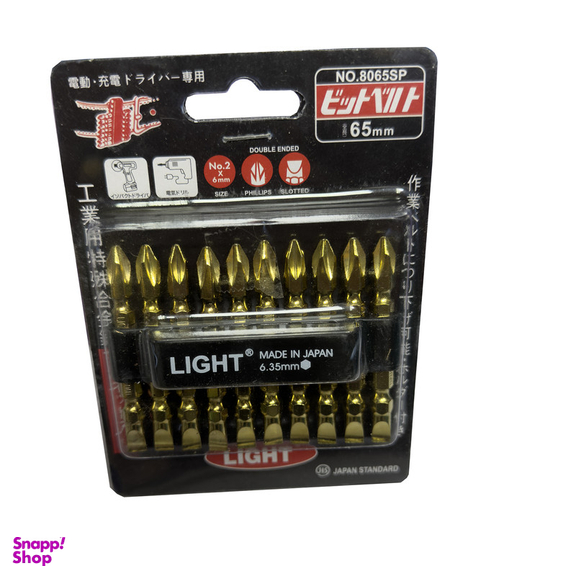 سری پیچ گوشتی یک سر چهارسو یک سر دو سو لایت مدل SMT-LIGHT-JAPAN-8065SP بسته 10 عددی