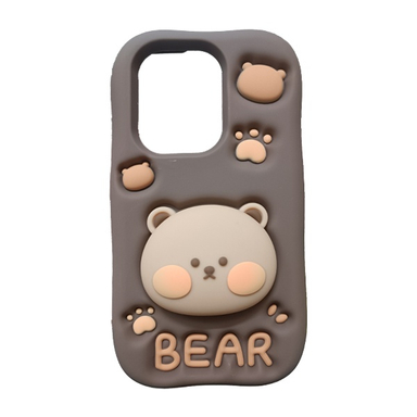 قاب گوشی موبایل سیلیکونی عروسکی مدل خرسی پاپ سوکت شو کد 124 مناسب Xiaomi Note 13 Pro 4G