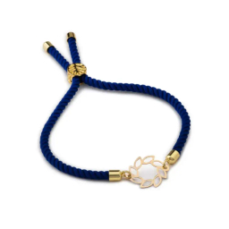 دستبند طلا 18 عیار زنانه داریم مدل برگ خزون M14