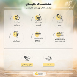کرم ضد آفتاب رنگی اون مدل کلینانس مناسب پوست های چرب حجم 50 میلی لیتر