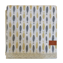 رومیزی هوم اند لایف مدل آدونیس طرح ماهی L