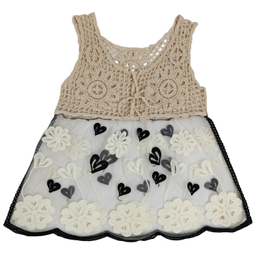 تاپ زنانه مدل دانتل پرو کد 07 رنگ کرم