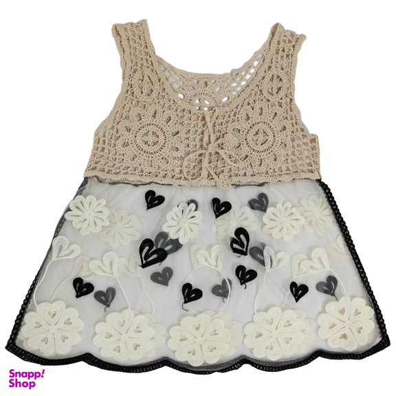 تاپ زنانه مدل دانتل پرو کد 07 رنگ کرم