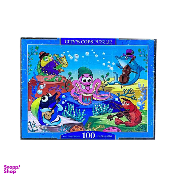 پازل 100 قطعه فنسی طرح حیوانات دریایی