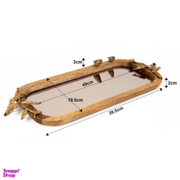 سینی گلدگیش مدل گلدن برد کد GK829507 سایز کوچک