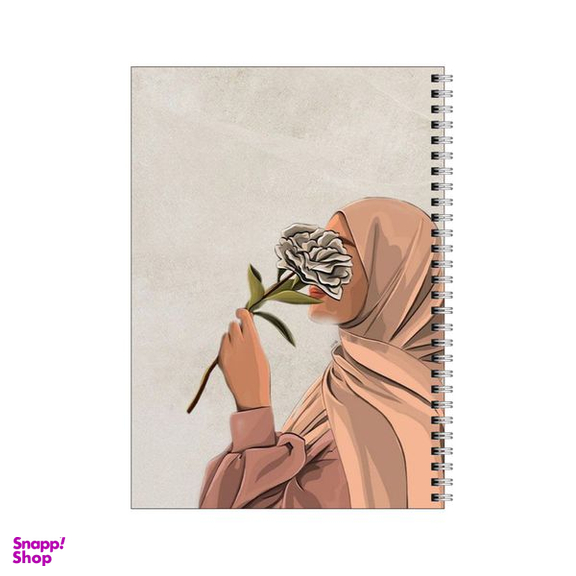 دفتر مشق 80 برگ بامبیلیپ طرح دختر و یک شاخه گل کد 7340232