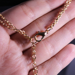 گردنبند زنانه طرح ماه و ستاره و الماس مدل آریا چند رج کد 08