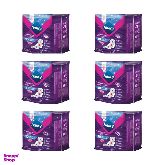 نوار بهداشتی نانسی مدل ایرلید سایز خیلی بزرگ 6 بسته 10 عددی