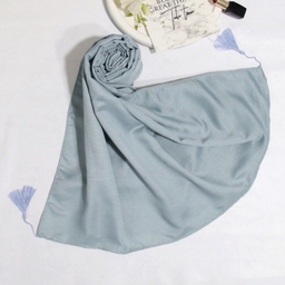 شال زنانه آنالیا مدل نخی دور دوخت منگوله دار کد 9613