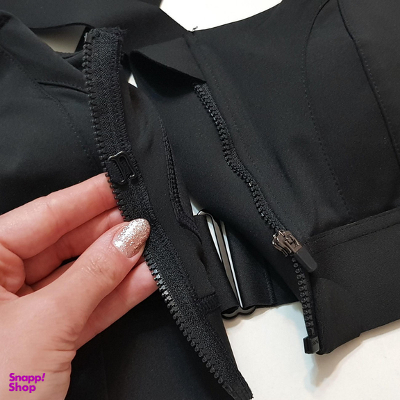 نیم تنه ورزشی زنانه مدل بند چسبی کد 5018 رنگ مشکی