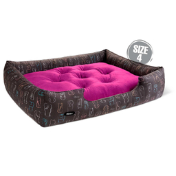 جای خواب سگ نیناپت مدل وی آی پی یو طرح سگ و گربه سایز 4