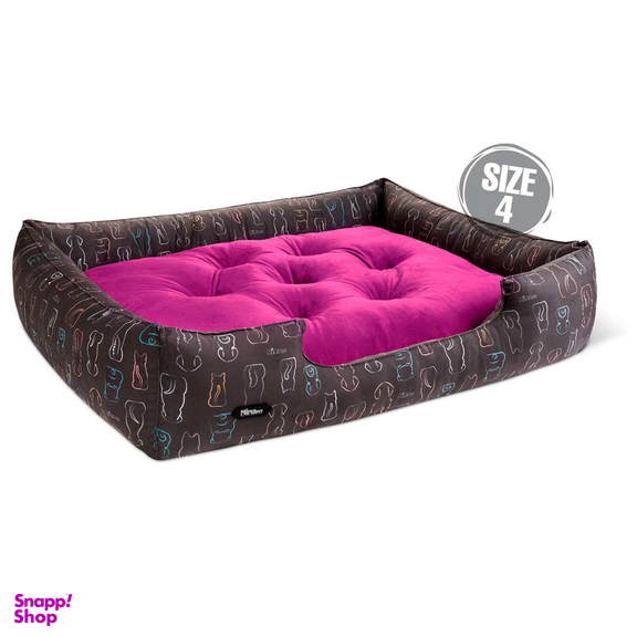 جای خواب سگ نیناپت مدل وی آی پی یو طرح سگ و گربه سایز 4