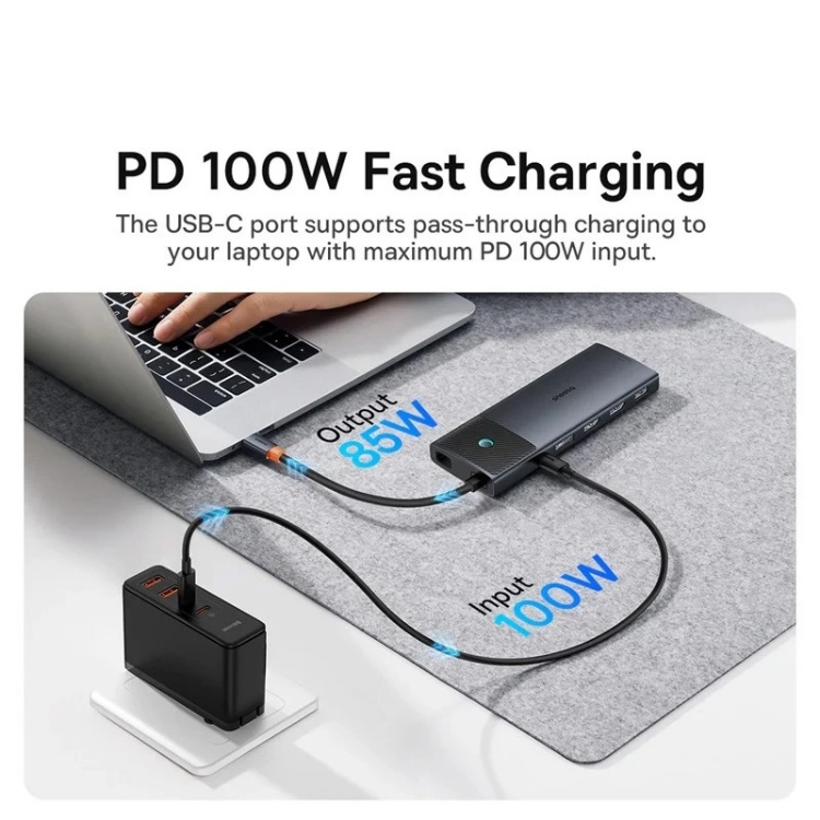 هاب 11 پورت Type-C بیسوس مدل Metal Glam Series II B00061801123-00