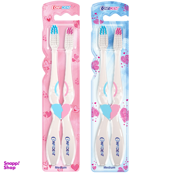 مسواک کانفیدنت مدل CT-Biform برس متوسط مجموعه ۲ بسته ۲ عددی
