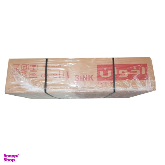 سینک ظرفشویی توکار اخوان مدل باکسی کد 304 رنگ نقره ای
