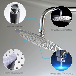 سردوش حمام پاپیروس مدل استیل New-Classic مجموعه دو عددی