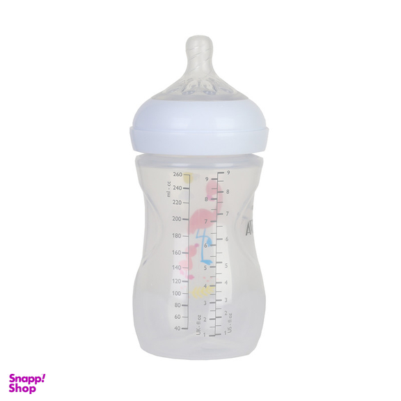 شیشه شیر اونت مدل SCF070 نچرال طرح فلامینگو ظرفیت 260 میلی لیتر