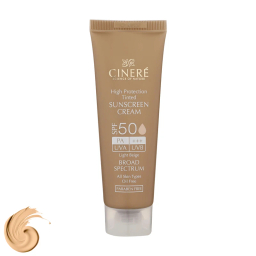 کرم ضد آفتاب سینره مناسب پوست نرمال تا خشک +spf 50 رنگ بژ روشن حجم 50 گرم