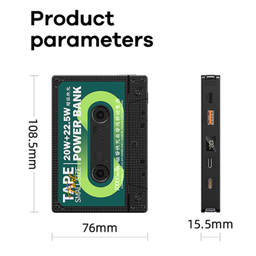 پاوربانک ریمکس مدل Tape RPP-533 ظرفیت 10000 میلی‌ آمپر ساعت