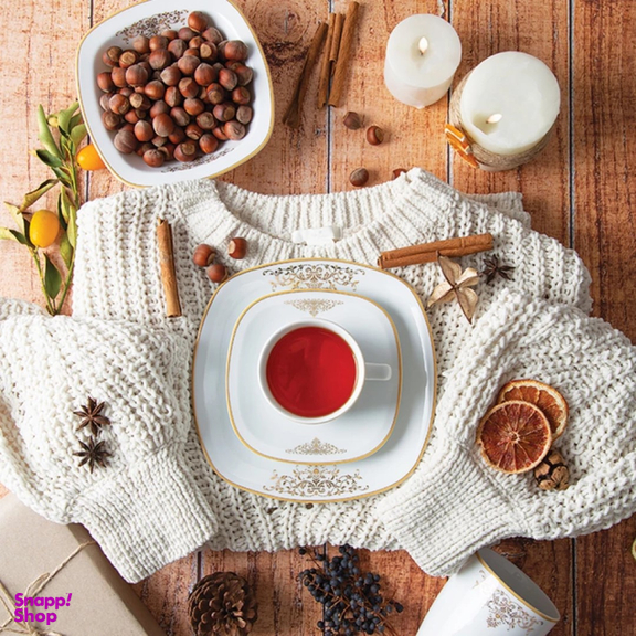 سرویس غذاخوری 98 پارچه چینی زرین ایران سری کواترو مدل مونت کارلو درجه یک